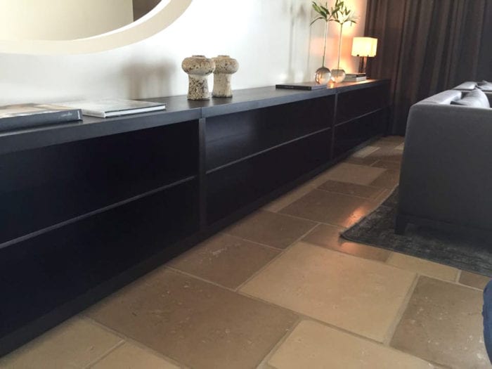 Wall Length Matte Black Shelves