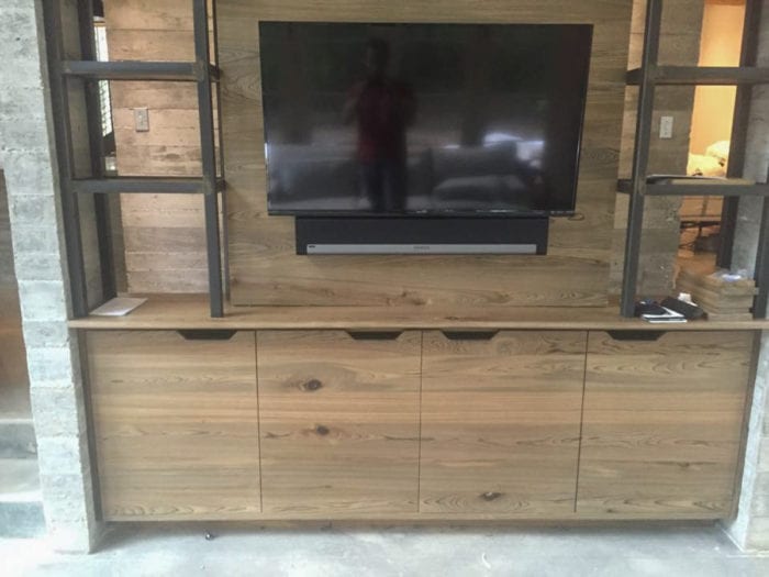 Oak Tv Stand with Cabinets