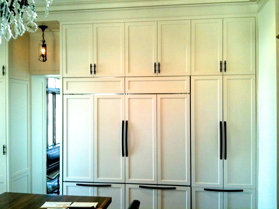Traditional White Cabinets with Black Details full view