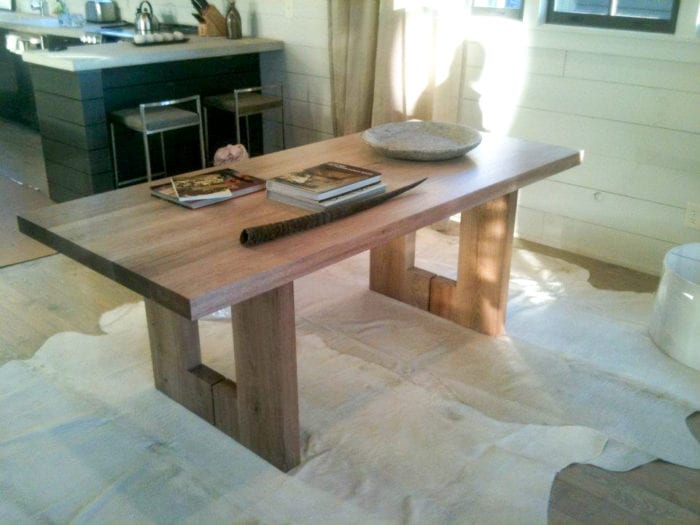 Wooden Rectangle Dining Table with custom built legs