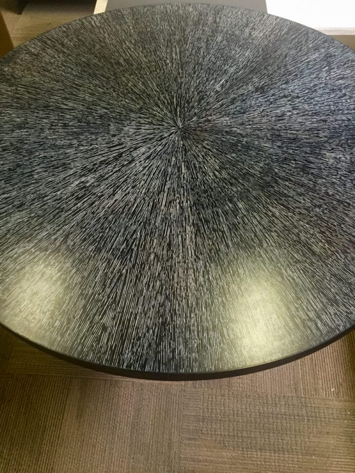 cerused Radiate table top view