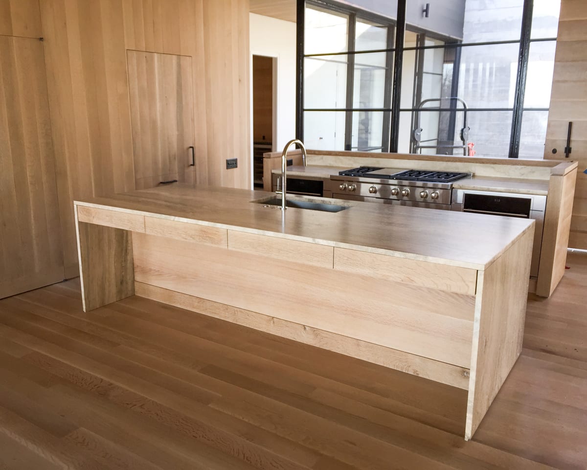 Modern Wooden Paneled Kitchen full view