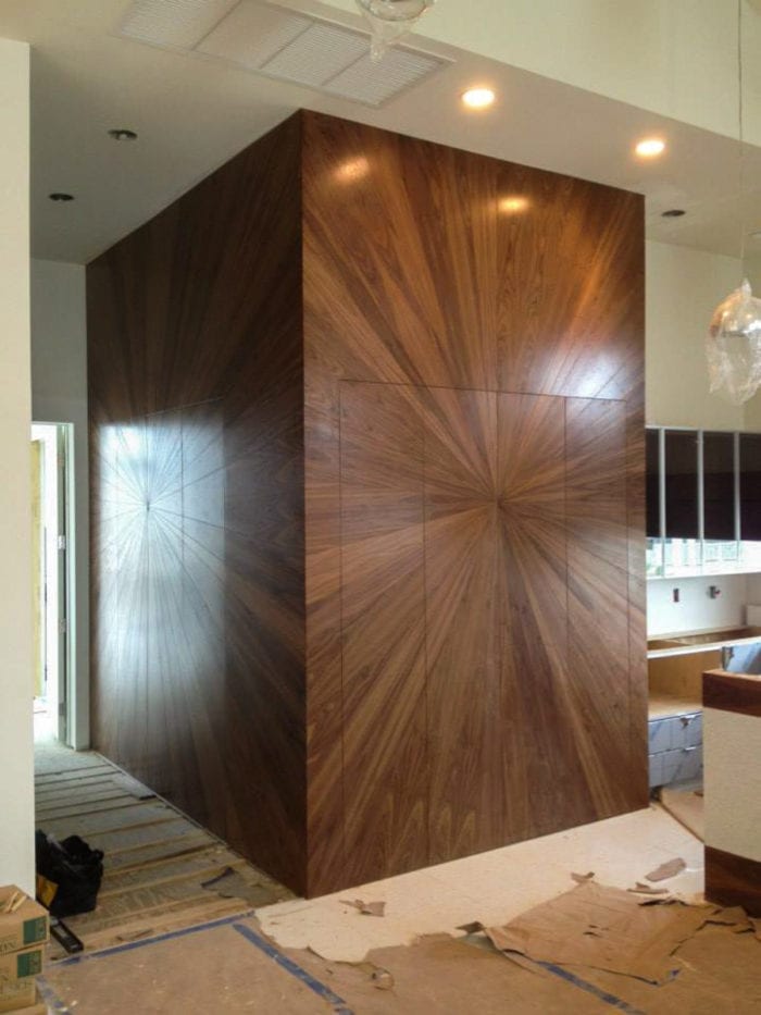 built-in radiate Walnut Cabinets