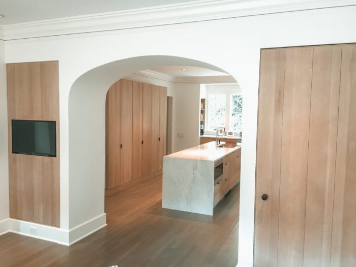 Simple White Oak Kitchen left view