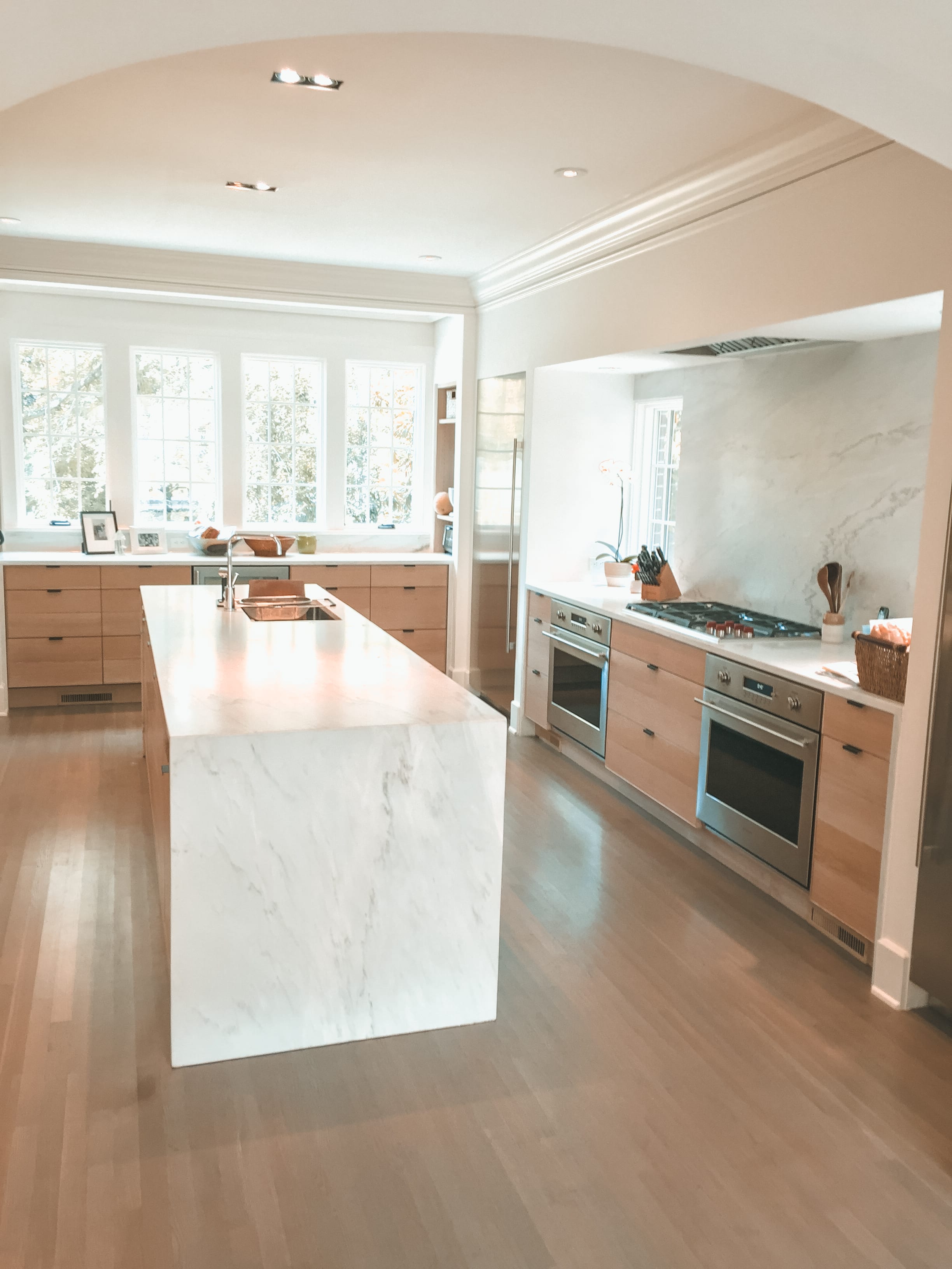 Simple White Oak Kitchen side view