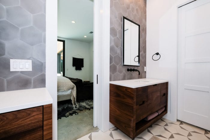 Cabinets with pure white countertops