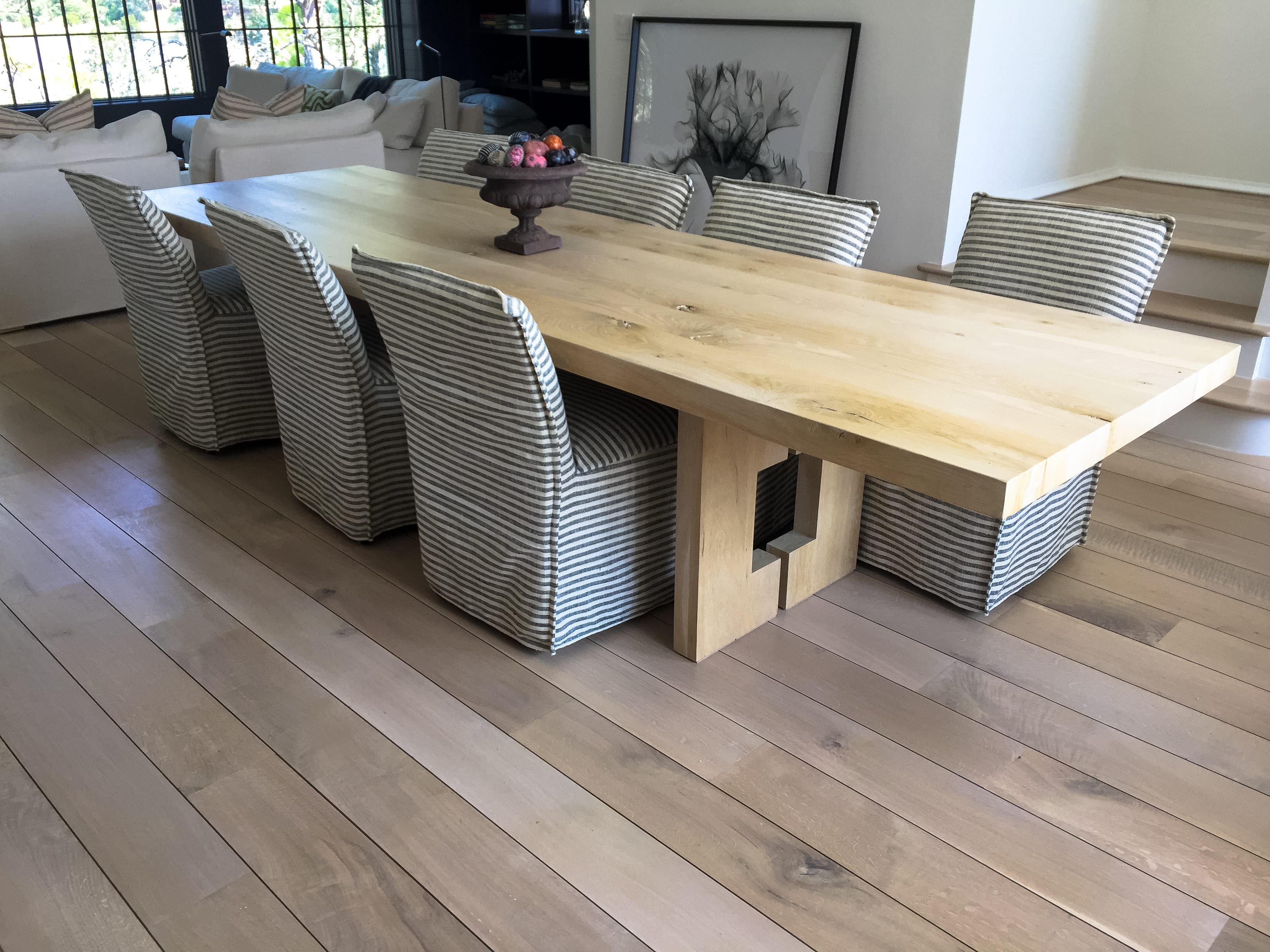 Long Wooden Dining Table for 10