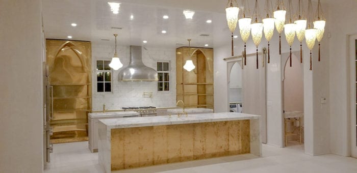 Oak and Brass Kitchen full side view