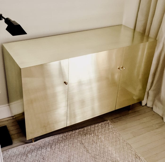 Shiny and Sleek Bronze Credenza
