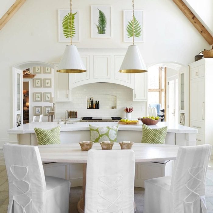 Oval White Oak Dining Table with seating