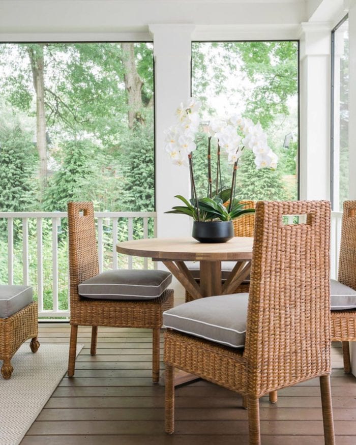 simple oak table with chairs