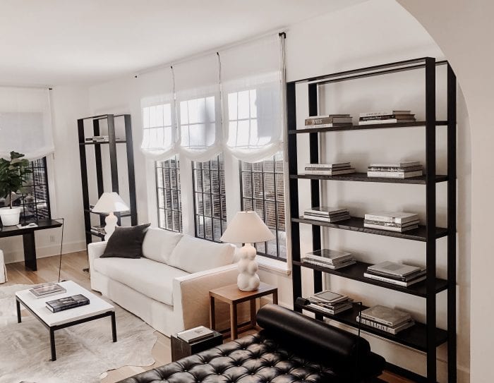 Minimal Black Wooden Bookcases