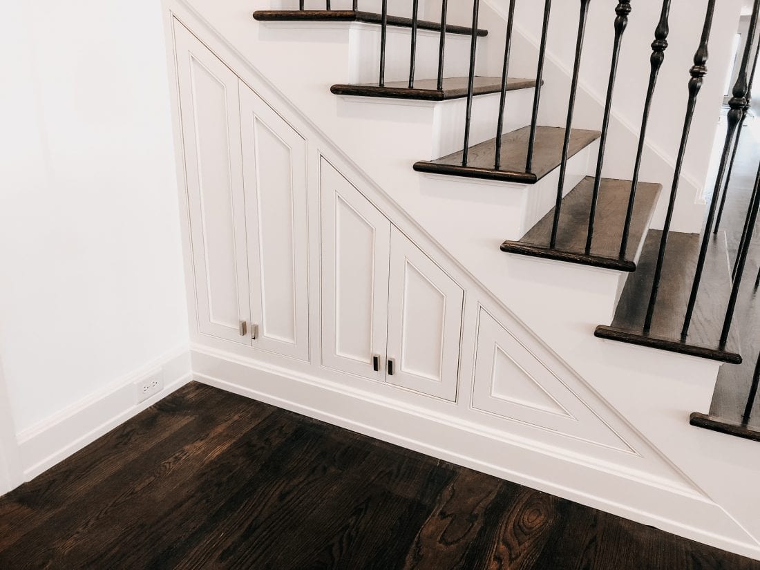 Under the Stair White Storage Cabinets