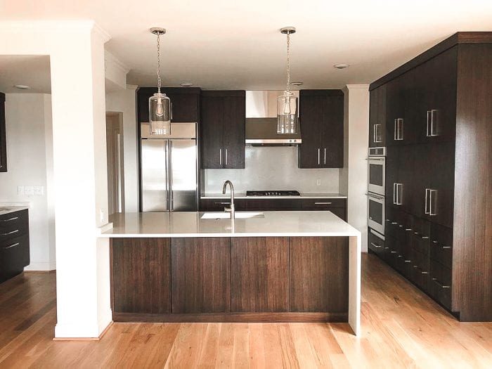 Modern Kitchen Cabinetry - Dark Walnut