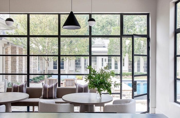 White Oak Dining Table with view