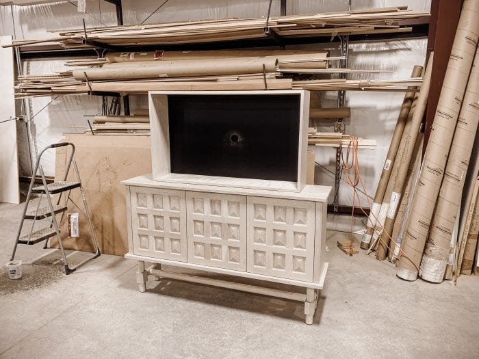 Credenza with pyramid detail