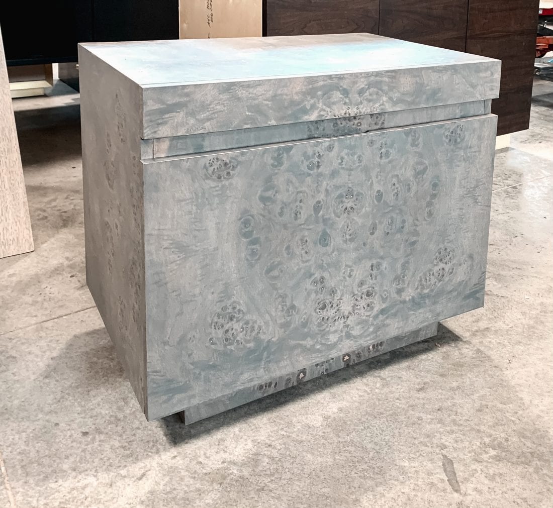 gray ash Burl side table