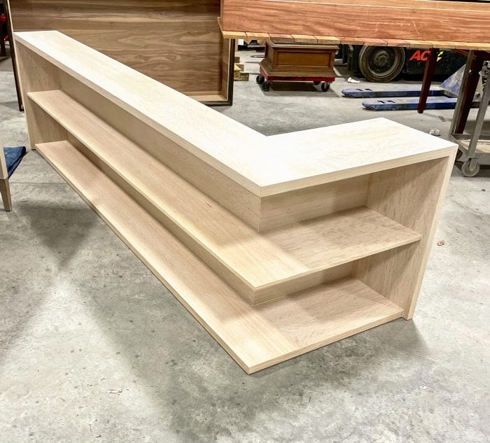 White Oak Sofa Console