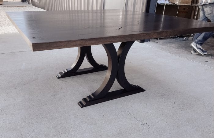 Classic details on this oak dining table