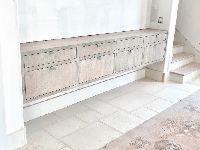 Grayed White Oak Floating Credenza
