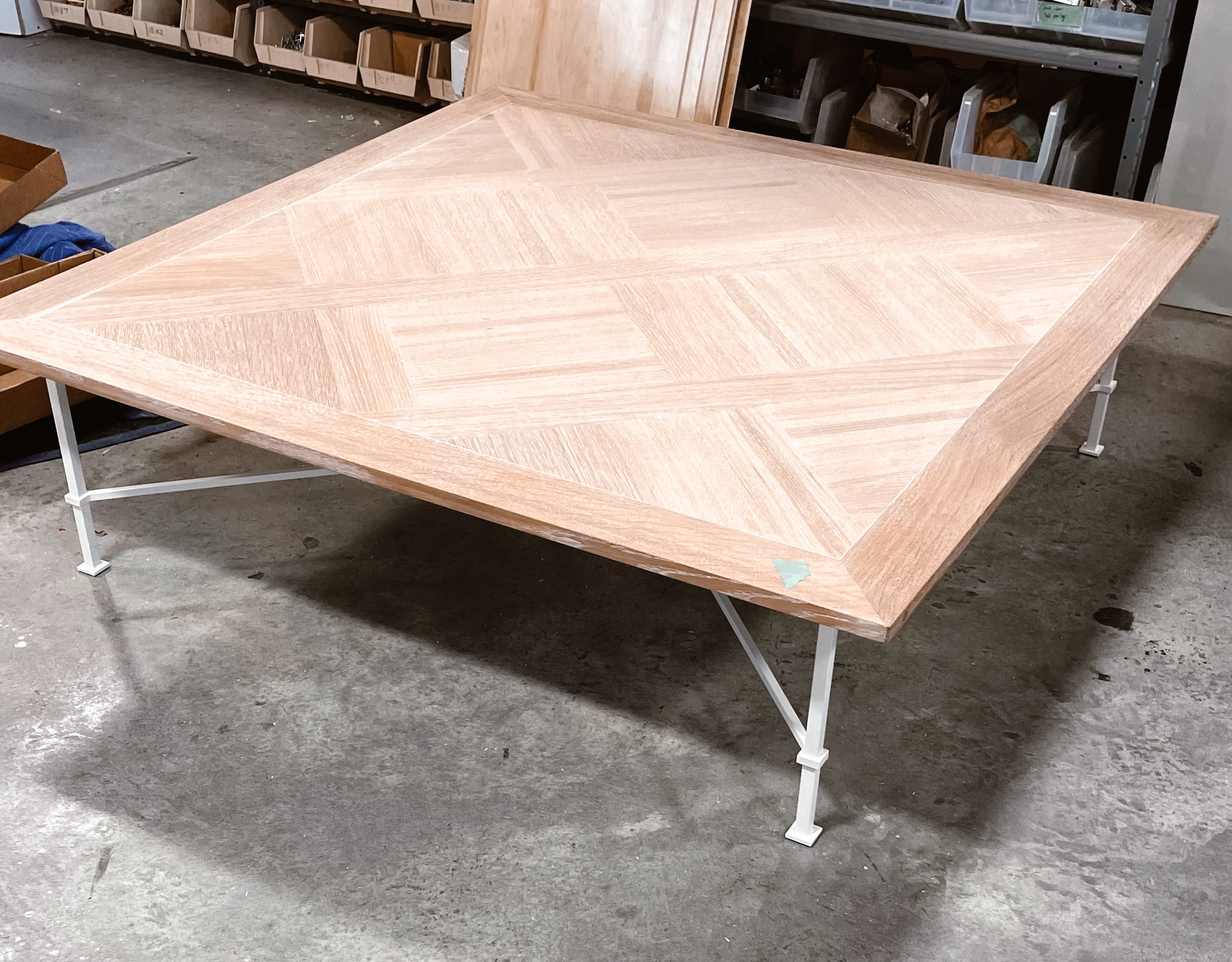 Patterned Wood Dining Table