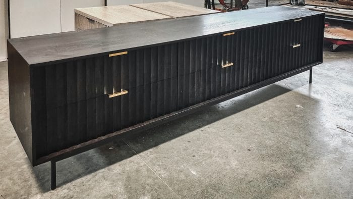 Blackened Walnut Fluted Credenza