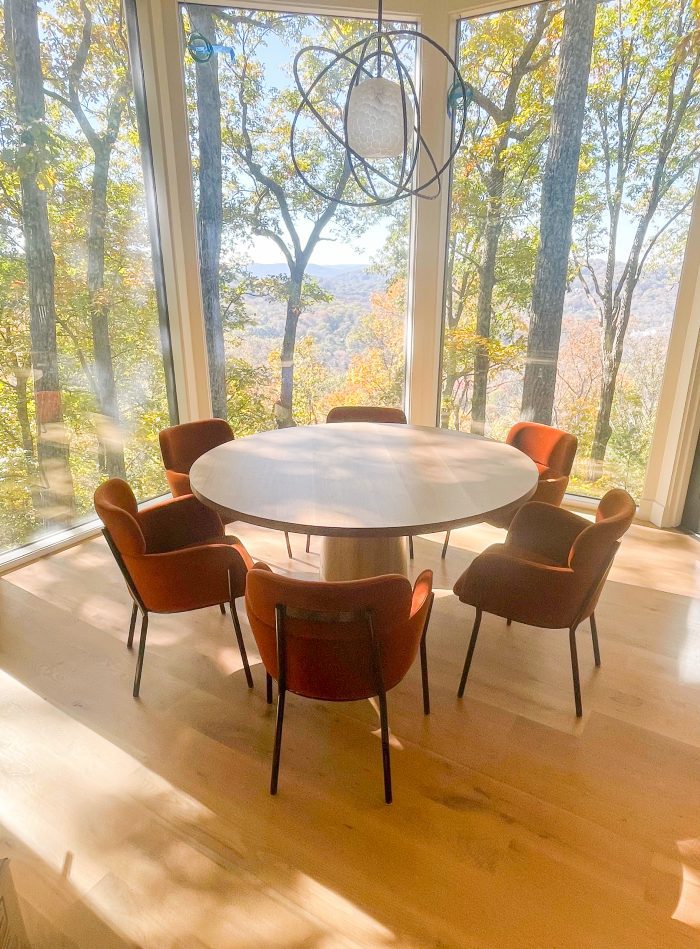 Circular Dining Table for hilltop Nashville home