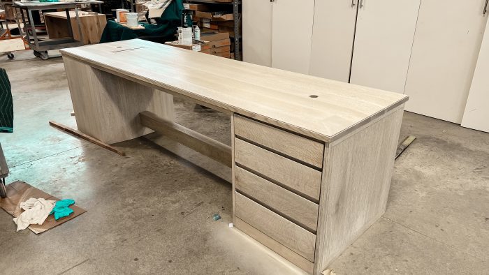 Oak Desk and Storage Unit