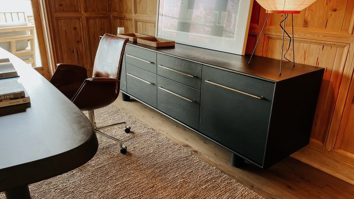 Beautiful grayed walnut credenza