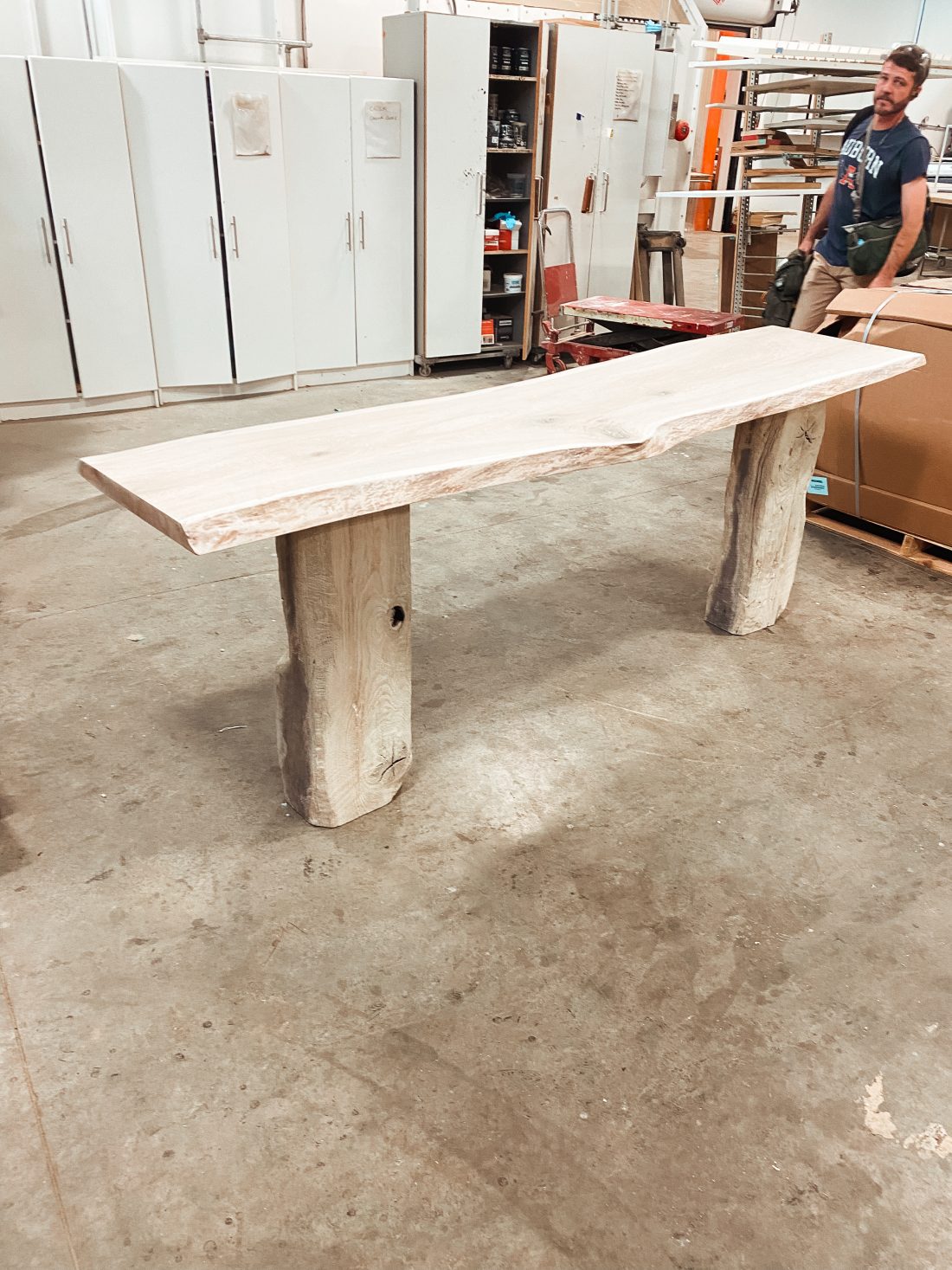 Live Edge Oak Entry Table
