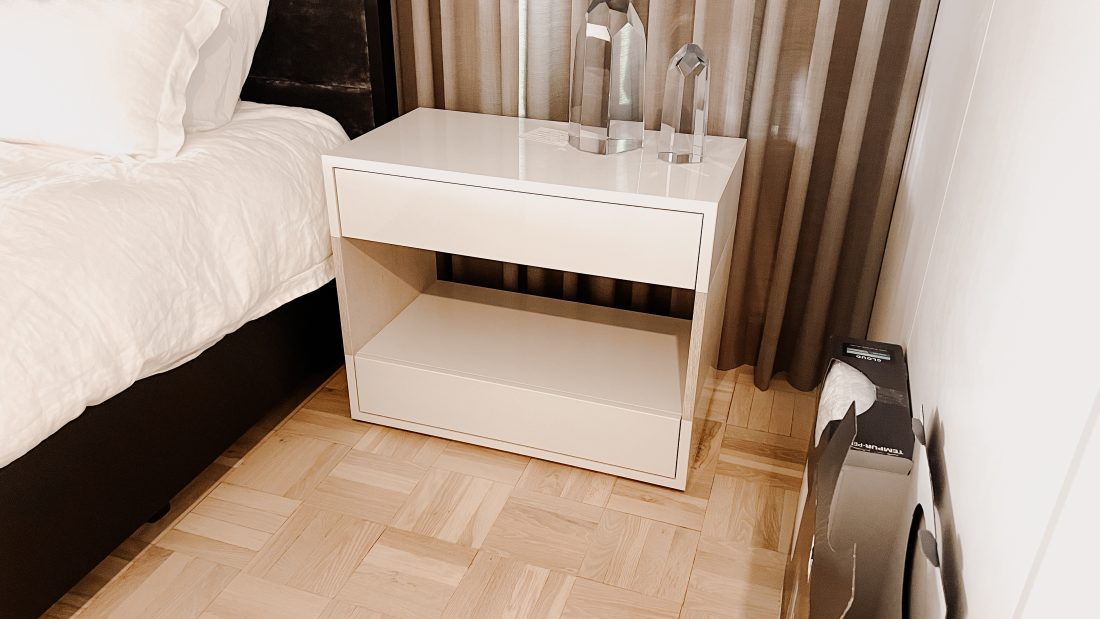 Polished Bedside Table