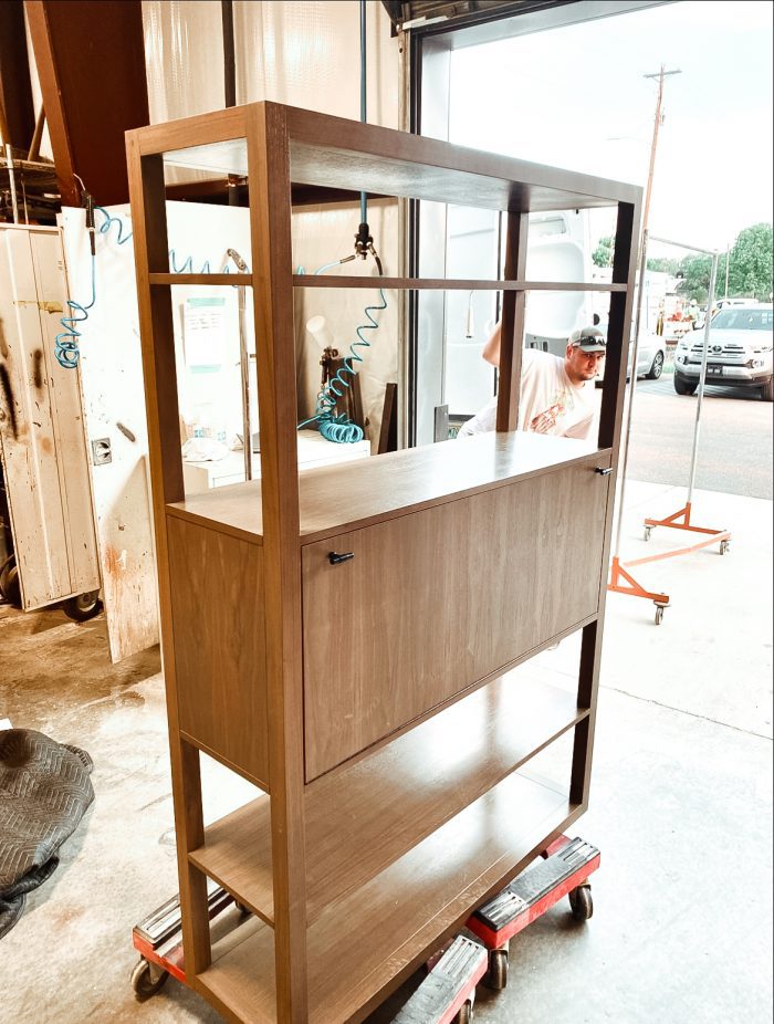 Retro Walnut Bar Cabinet
