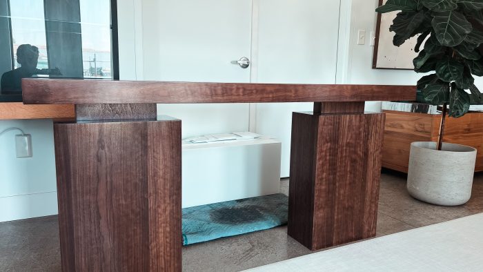 Walnut entry table