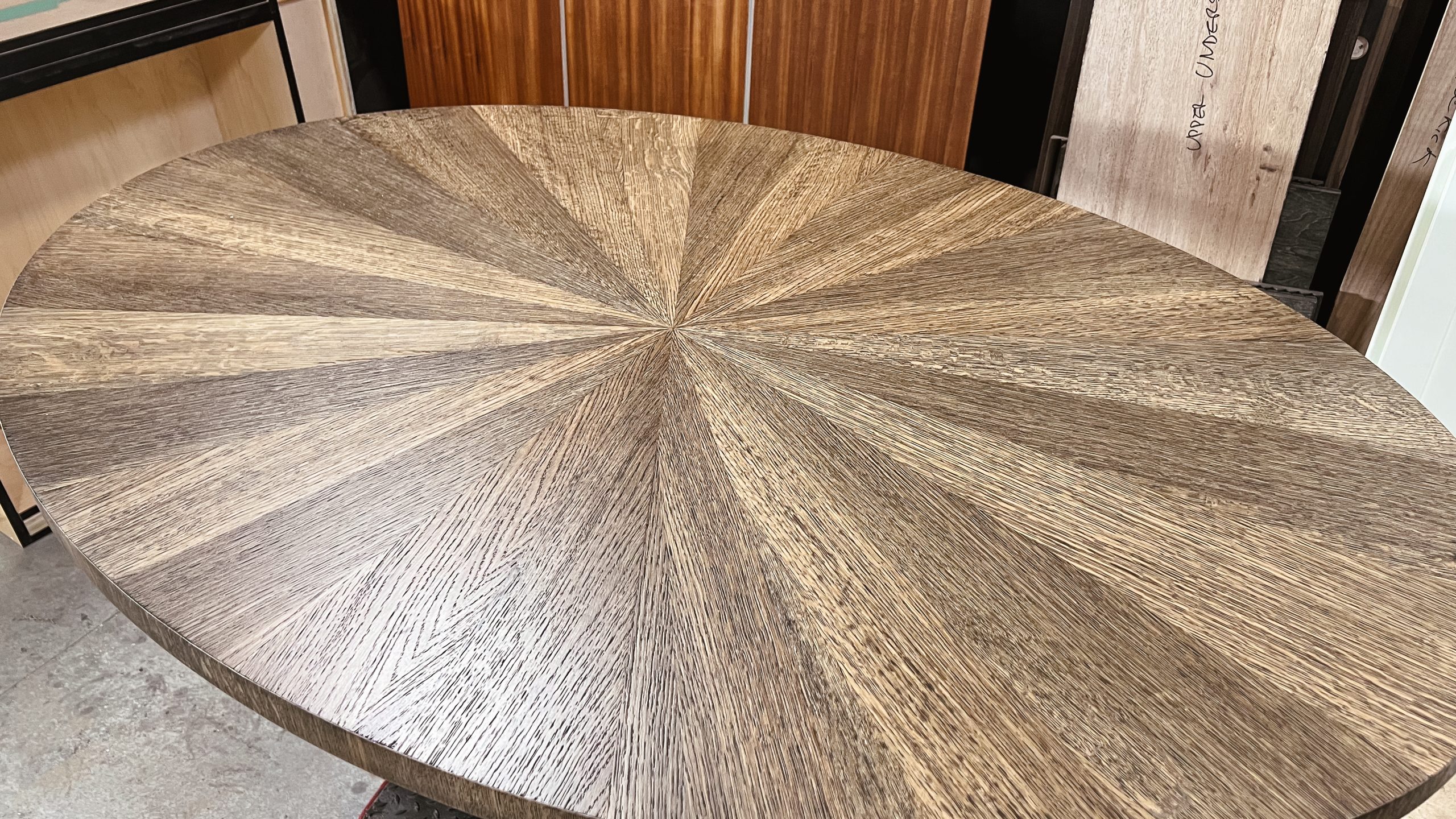 oak radiate table top