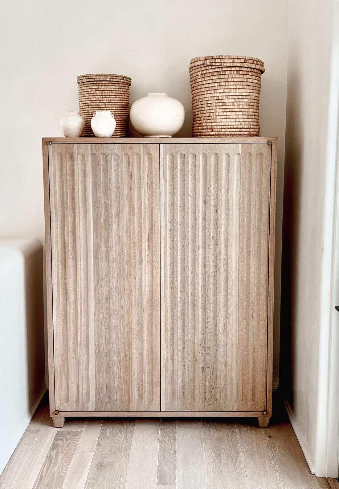 Fluted White Oak Credenza