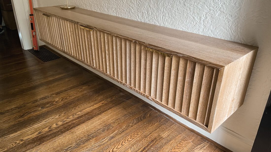 Floating Fluted Credenza