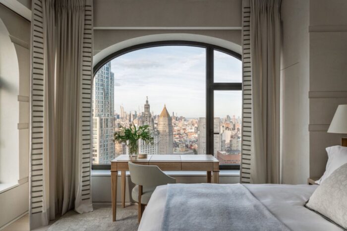 A simple desk we made for this New York City condo. Reposted from @bberryinteriors. ⁠