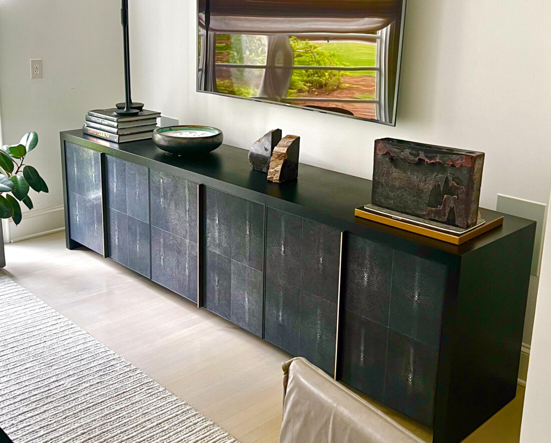 Shagreen credenza for MDM Design Studio
