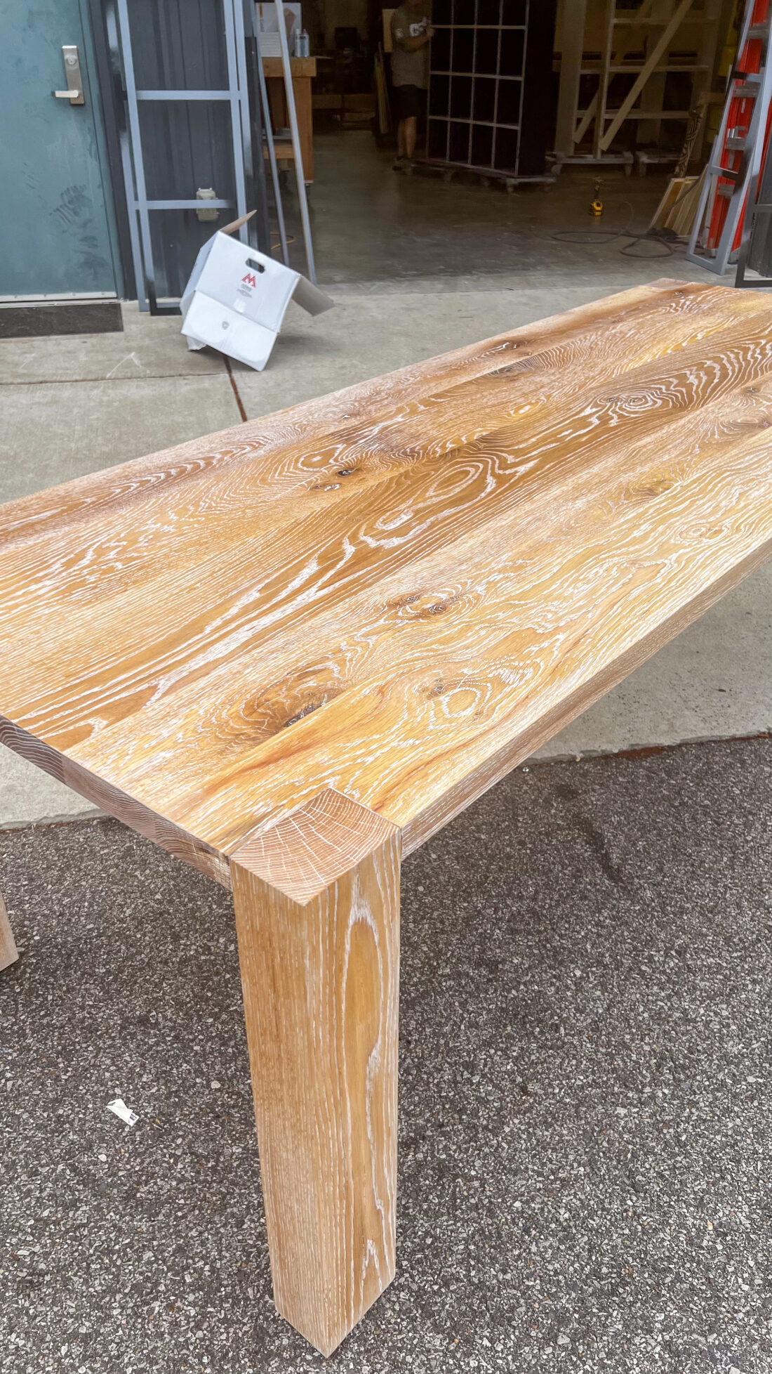Wood Grain on Chunky Dining Table
